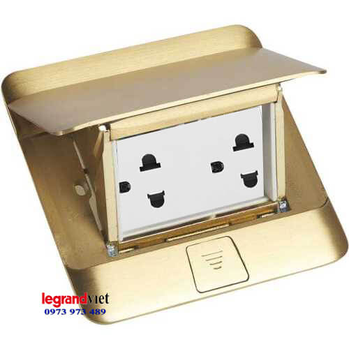 Hộp âm sàn 3M màu vàng đồng 54015 legrand