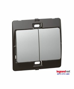 Công tắc đôi 1 chiều màu xám Mallia