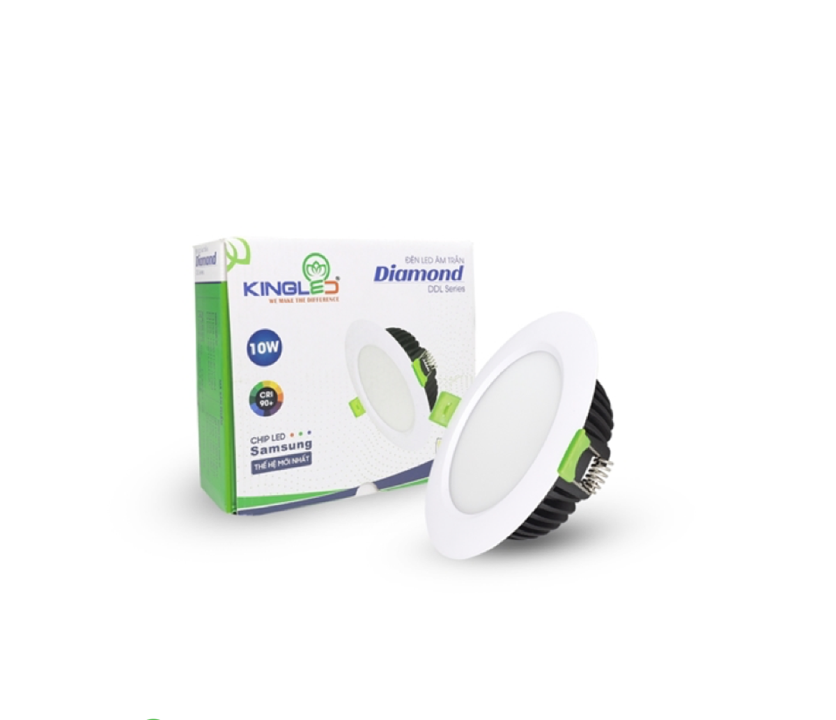 Đèn LED Âm Trần Diamond 10W Đơn Sắc (DDL-10SS-T120) Kingled