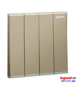 Công tắc bốn 1 chiều Galion màu Champage