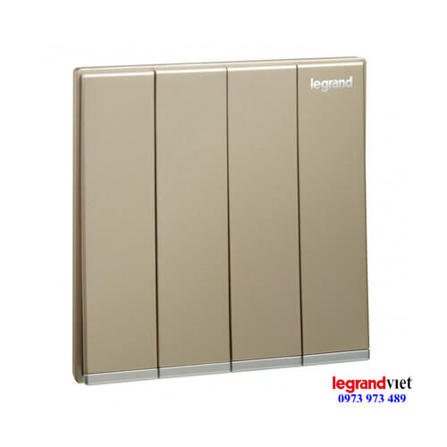Công tắc bốn 2 chiều Galion màu Champage