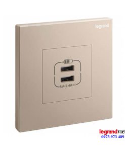 Ổ cắm USB đôi màu Rose Gold Galion – Legrand