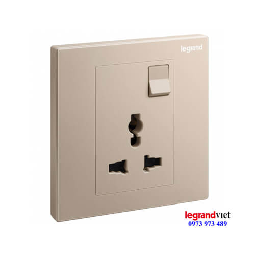 Ổ cắm đơn đa năng kèm công tắc Galion Legrand màu Rose Gold