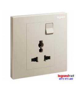Ổ cắm đơn đa năng kèm công tắc Galion Legrand màu Champage