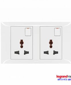 Ổ cắm đôi đa năng kèm công tắc Belanko 617669