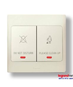 Nút nhấn chống làm phiền dọn phòng màu trắng Mallia – Legrand