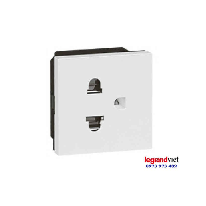 Ổ cắm đơn ba chấu màu trắng – Legrand