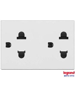 Ổ cắm đôi ba chấu màu trắng Arteor – Legrand
