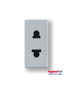 Ổ cắm đơn 2 chấu – Bticino màu ghi
