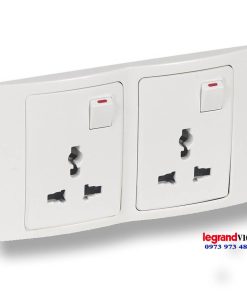 Bộ ổ cắm đôi đa năng màu trắng Mallia – Legrand